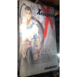 XENOGEARS Sony PlayStation 1 PS1 PSO Boxart 5' Fei Fong Wong Flag Banner Poster